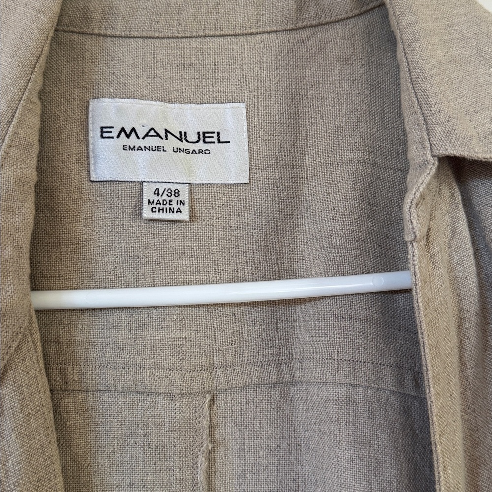 Emanuel Ungaro 100% Linen Maxi Wrap Dress - Picture 8 of 10